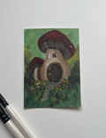 Mushroom House ACEO