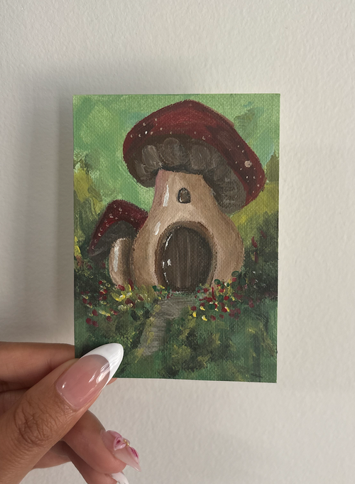 Mushroom House ACEO